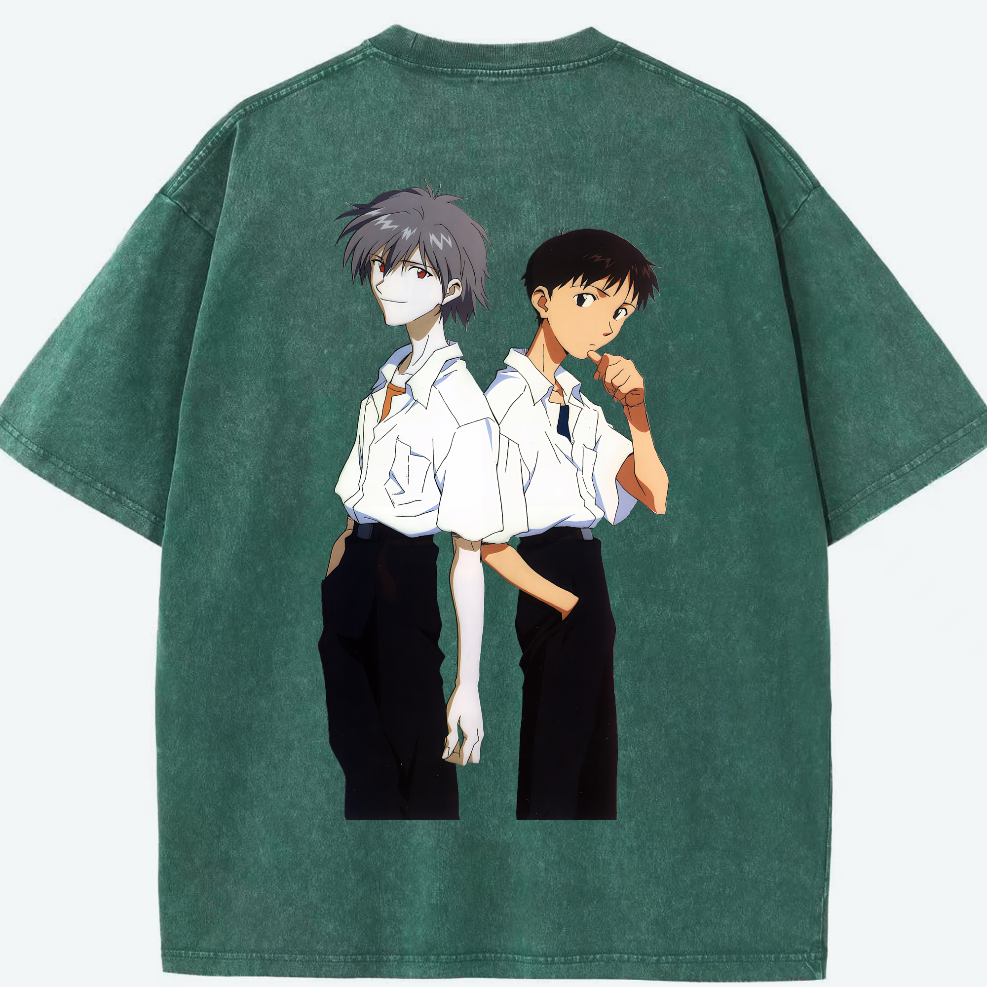 （画像用） EVA 新世紀エヴァンゲリオン 綿100% ヴィンテージ風 半袖Tシャツ（背面プリント）